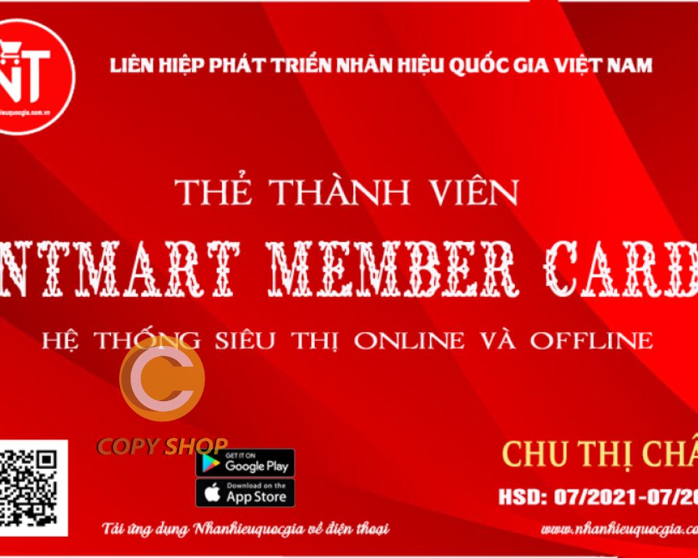 In thẻ thành viên tại TPHCM